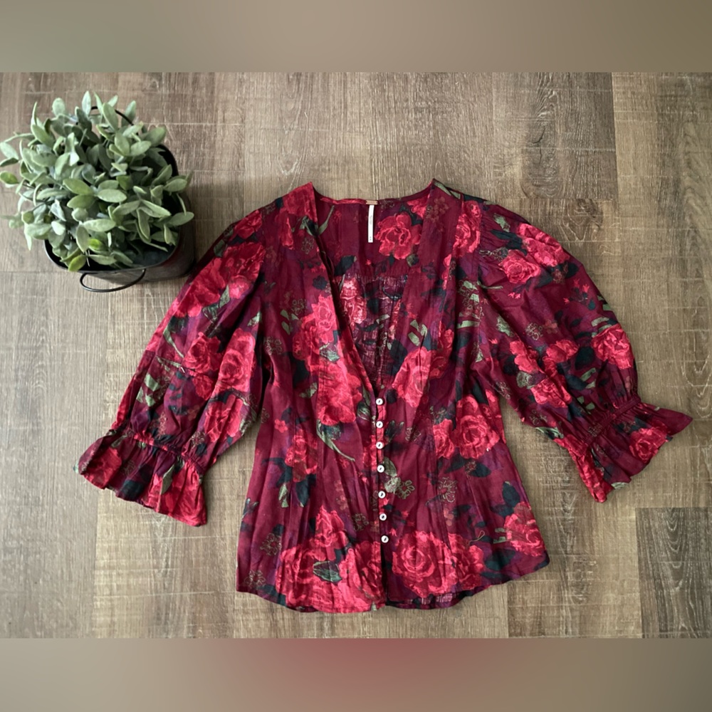 Free people I Found You Printed Top